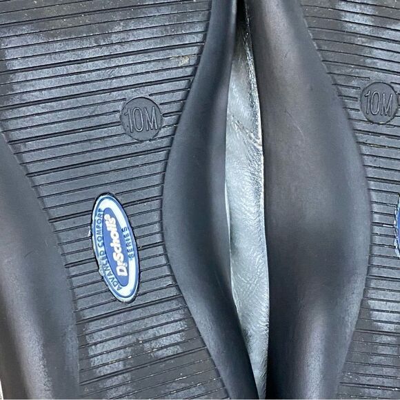 Dr. Scholl's metallic Silver leather Shoes Double Air Pillo Insole Flats 10 - Picture 9 of 10
